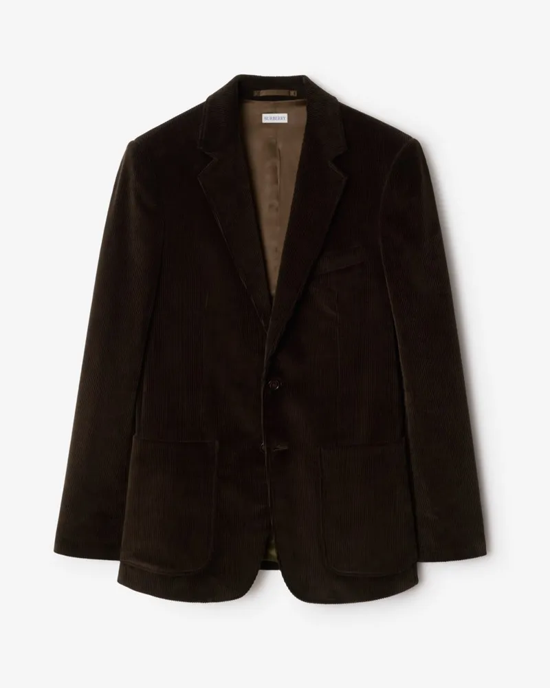 Burberry Cord-Jackett Clove-braun