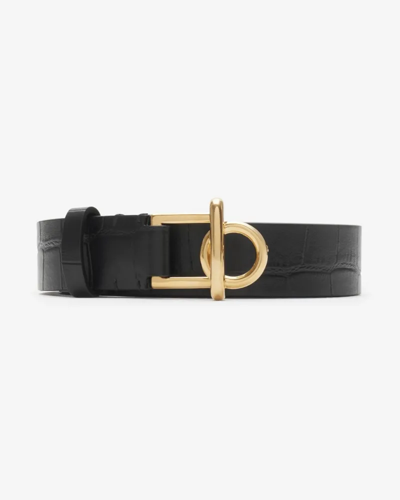 Burberry Ledergürtel „Rocking Horse Schwarz