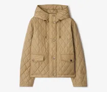 Cropped-Nylon-Steppjacke mit Kapuze