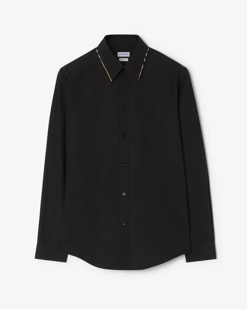 Burberry Klassisches Hemd aus Baumwollpopelin Black