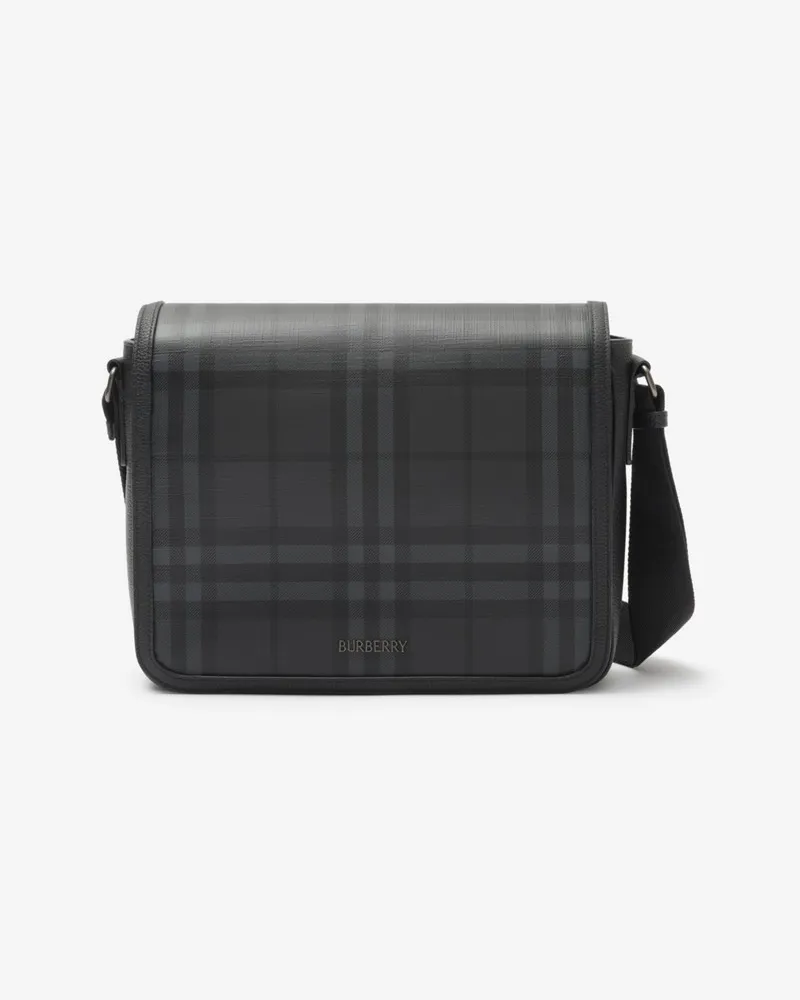Burberry Messenger-Tasche „City“ in Check Iron-grau