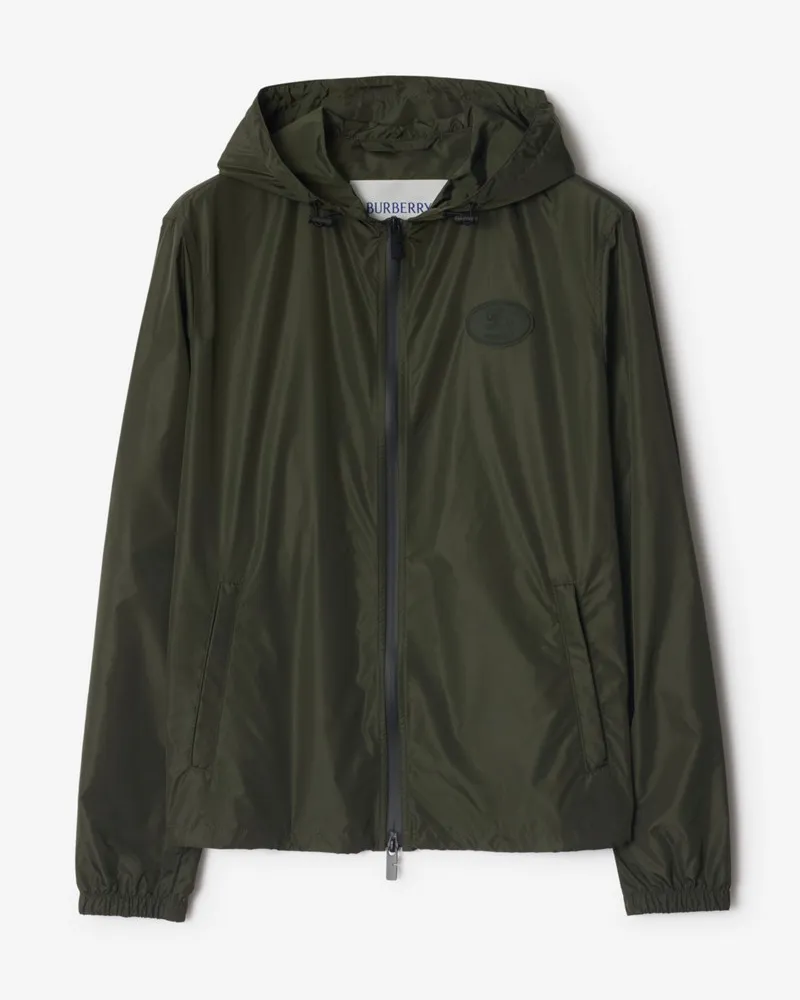 Burberry Nylonjacke mit Knight Stamp Shale-grün