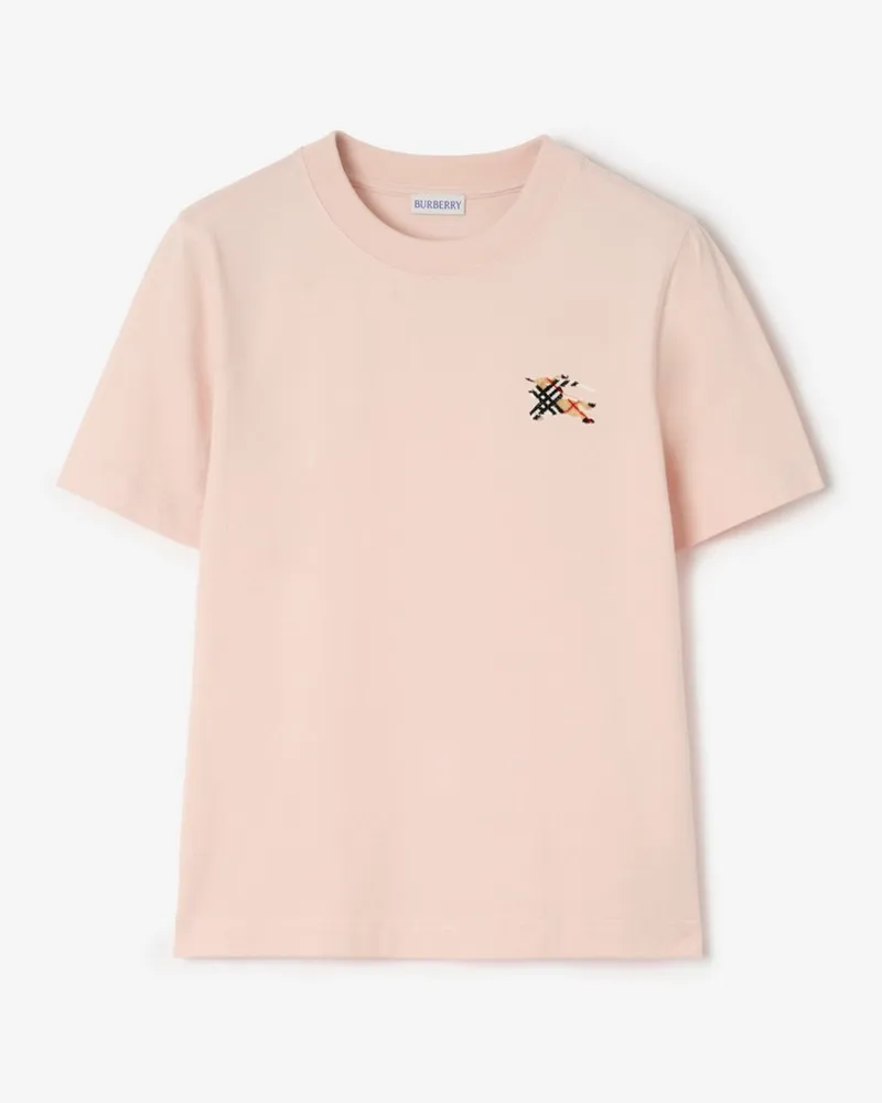 Burberry Baumwoll-T-Shirt mit Knight in Check , Size Compact