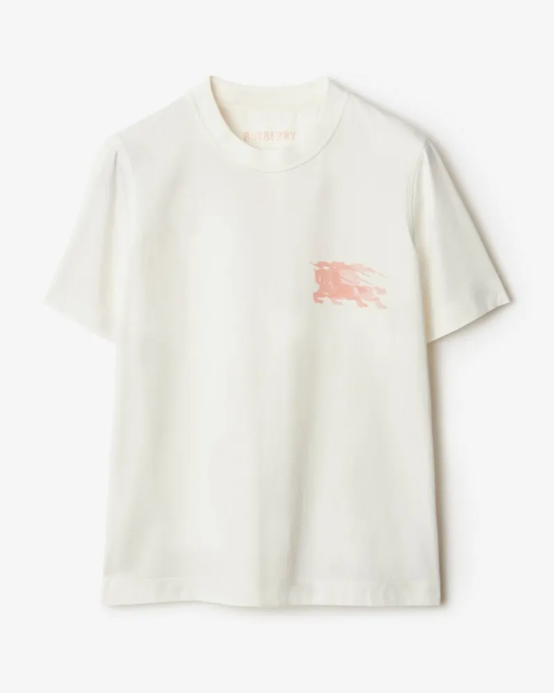 Burberry Baumwoll-T-Shirt mit EKD-Motiv Chalk