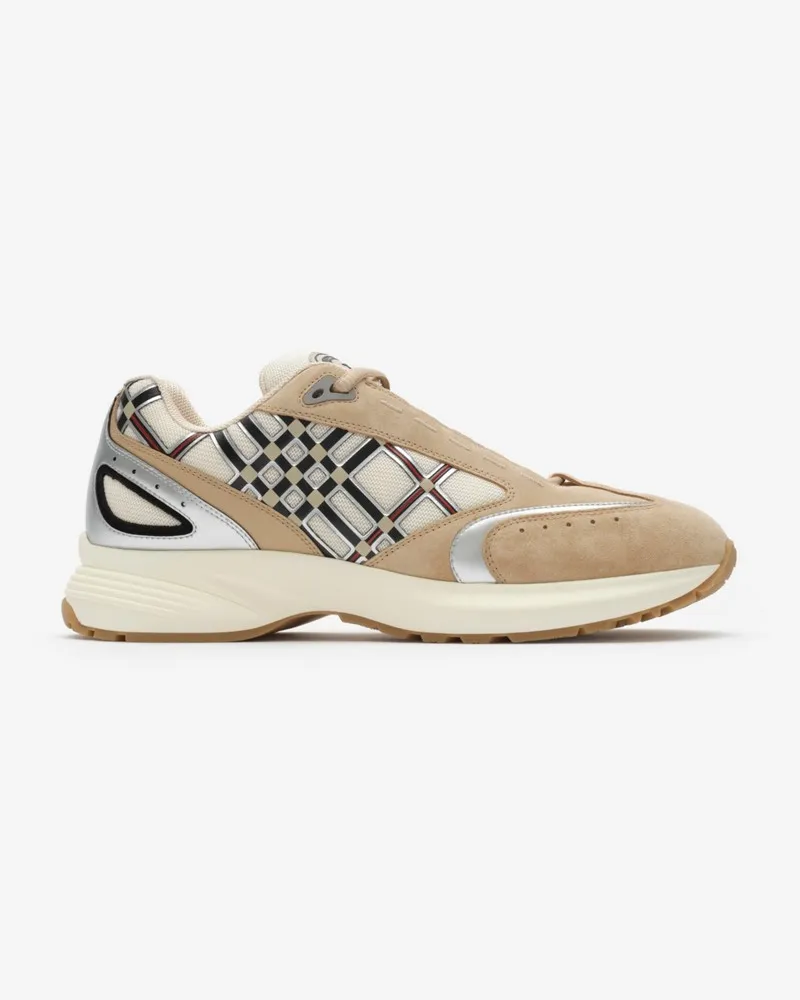Burberry Sneaker „Eclipse“ aus Nylon, Veloursleder und Leder , Size Beige