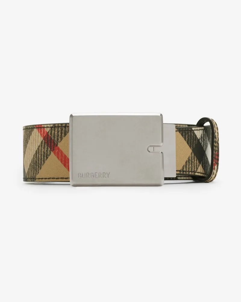 Burberry Wendbarer Gürtel „B Cut“ mit Check Sand