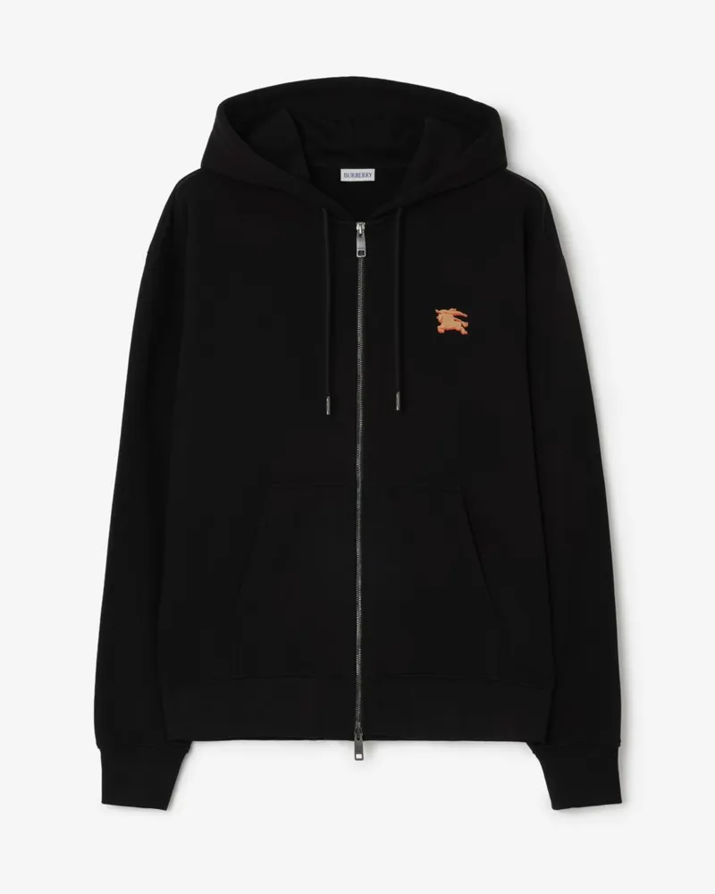 Burberry Kapuzenjacke mit Knight in Check , Size Schwarz