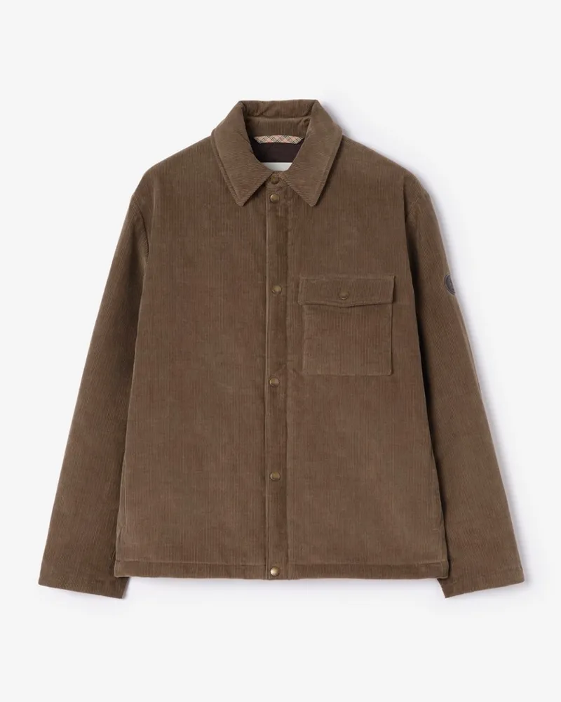 Burberry Hemdjacke „Dalewood“ aus Cord , Size Sepia-braun