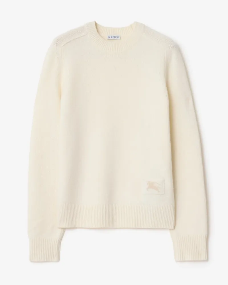 Burberry Kaschmirpullover Ceramic-weiß