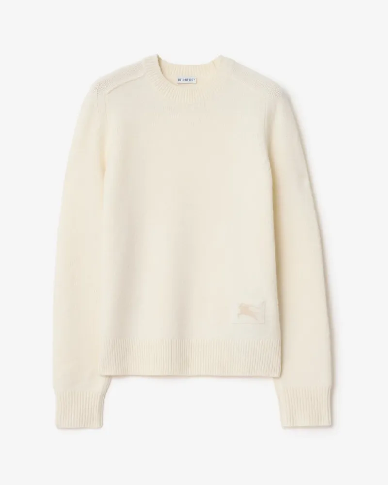 Burberry Kaschmirpullover Ceramic-weiß