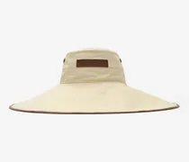 Gabardine-Sonnenhut mit Logo