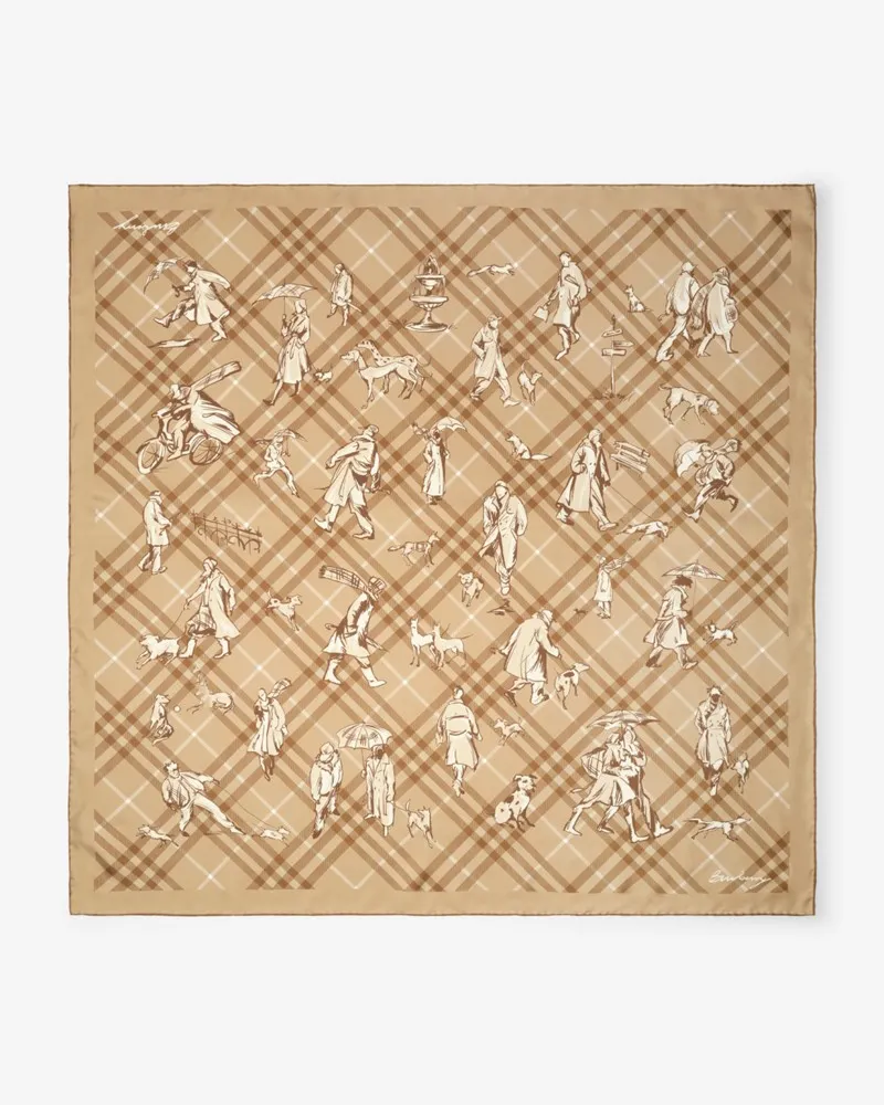 Burberry Seidenschal „Check Mates Finch