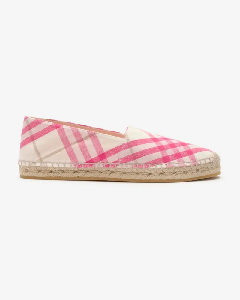 Burberry Espadrilles „Mews“ in Check , Size Aubergine-violett