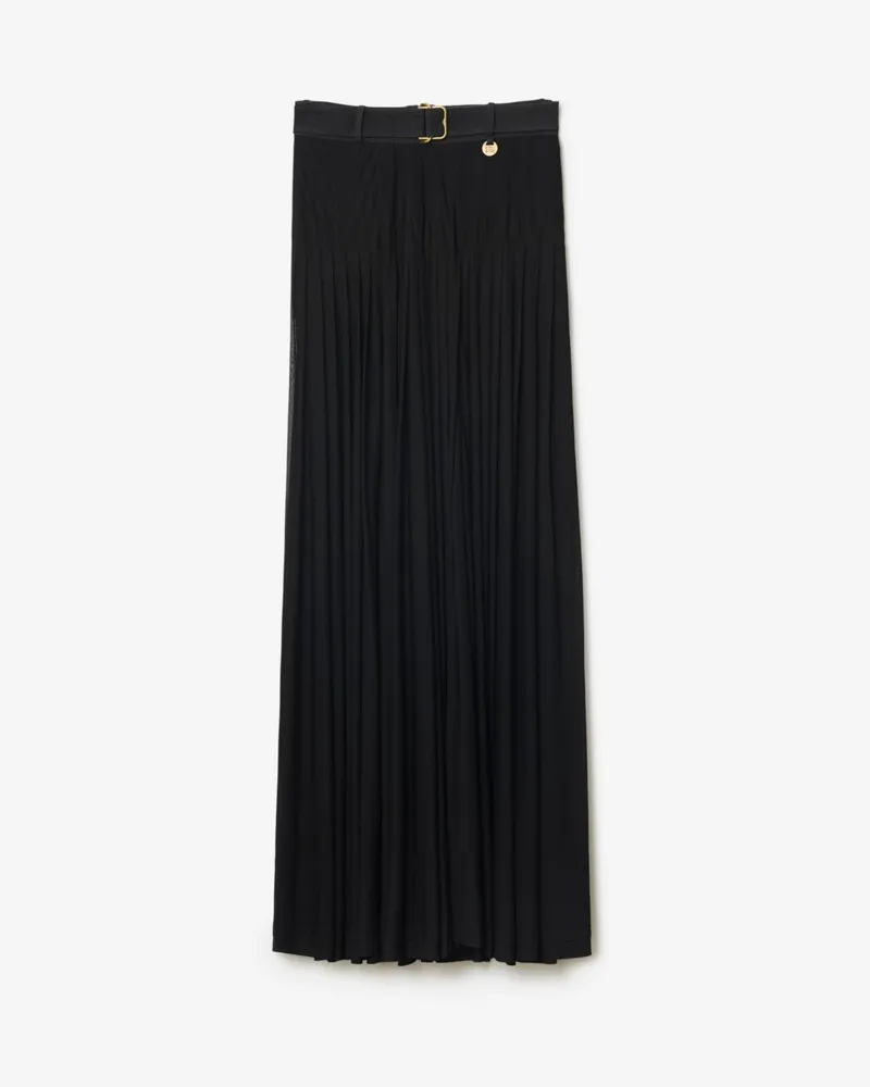 Burberry Maxi-Faltenrock aus Kreppjersey Schwarz