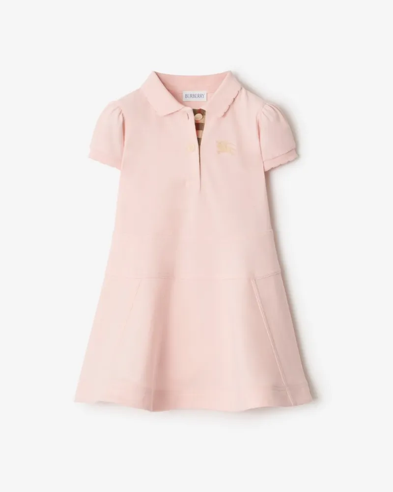 Burberry Baumwoll-Poloshirtkleid , Size Ice-rosa