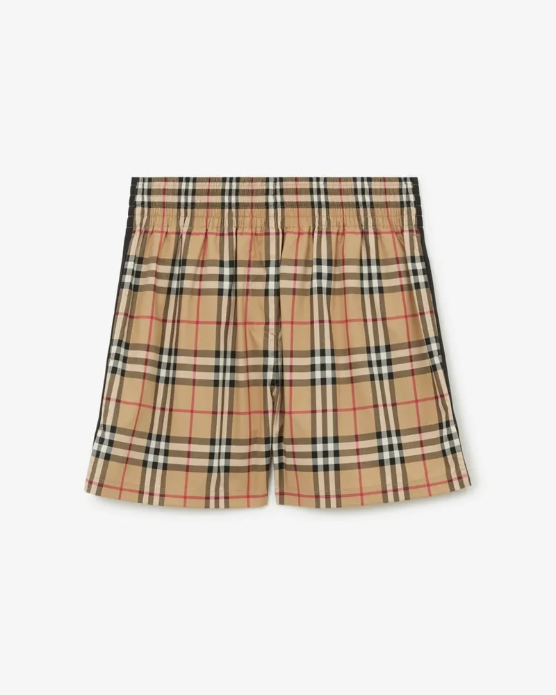 Burberry Stretchbaumwollshorts in Check Vintage-beige