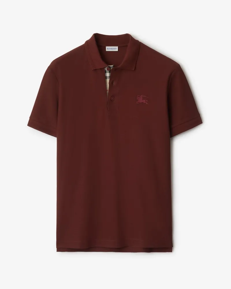 Burberry Baumwoll-Poloshirt , Size Box-rot