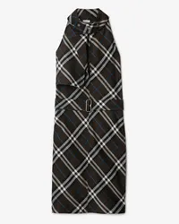 Burberry Woll-Seiden-Kleid in Check Snug