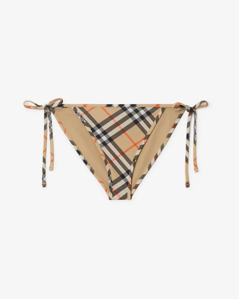 Burberry Bikinihose in Check Sand