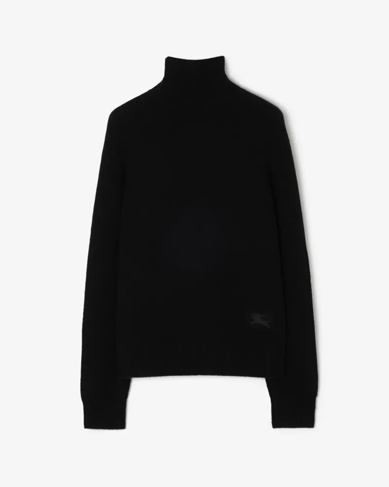 Burberry Kaschmirpullover mit hohem Kragen , Size Schwarz
