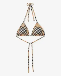 Burberry Bikinioberteil in Check Sand