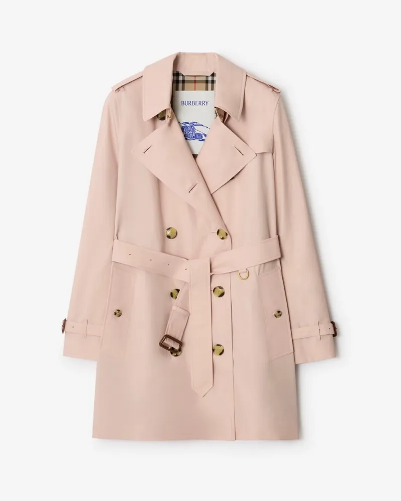 Burberry Kurzer Trenchcoat „Kensington“ aus Tropengabardine Blasses