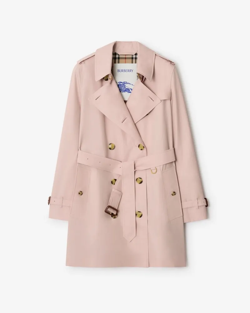 Burberry Kurzer Trenchcoat „Kensington“ aus Tropengabardine , Size Blasses