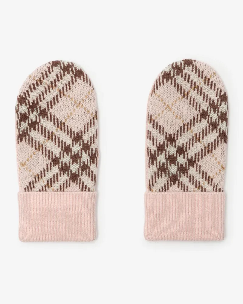 Burberry Fäustlinge aus Wolle und Kaschmir mit Check Bow