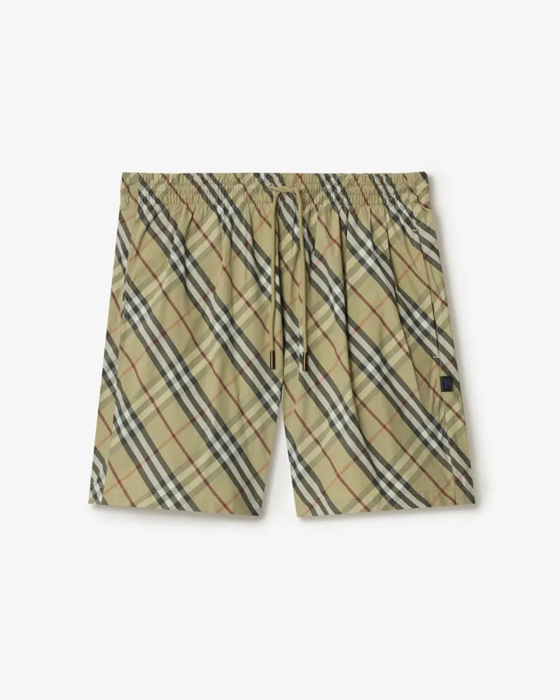 Burberry Schwimmshorts in Check , Size Glade-grün