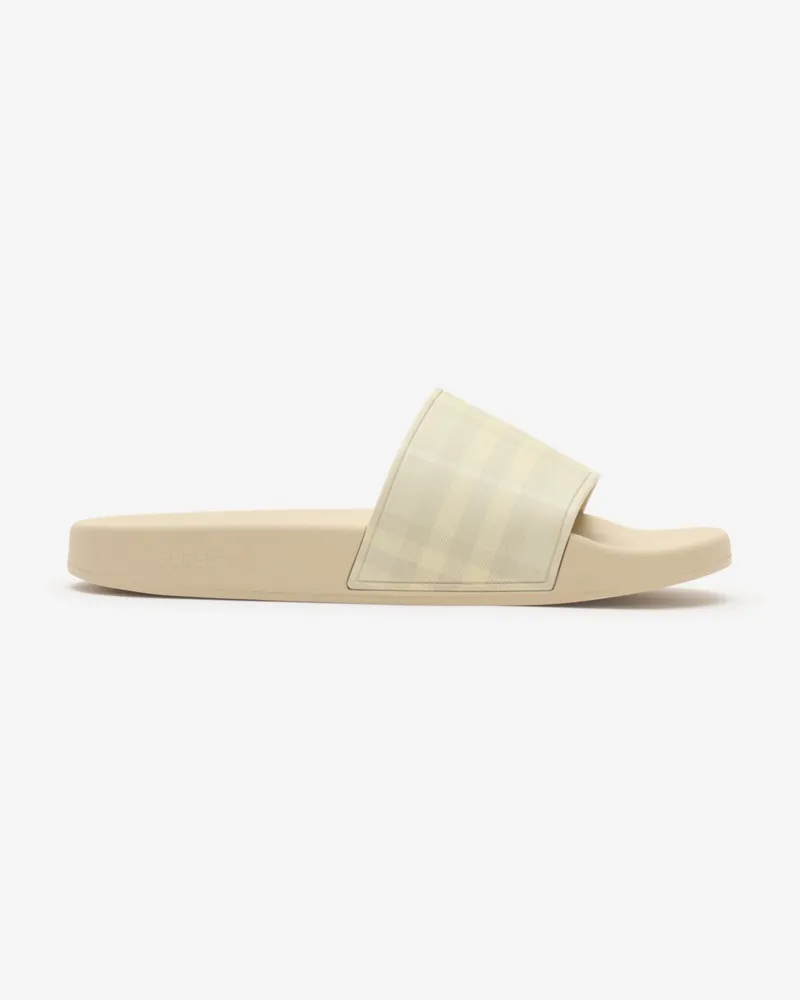 Burberry Slides in Check Clam-beige