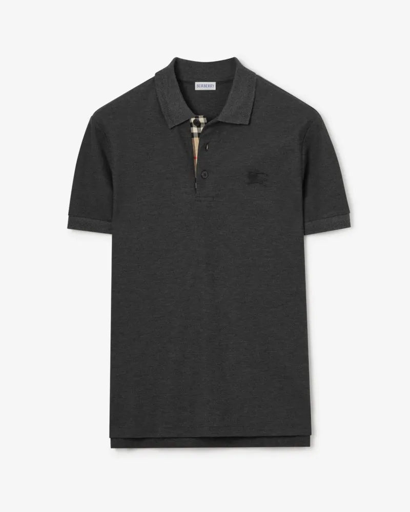 Burberry Baumwoll-Poloshirt , Size Charcoal-grau