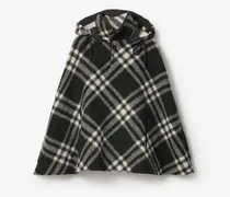 Woll-Poncho mit Karomuster , Size