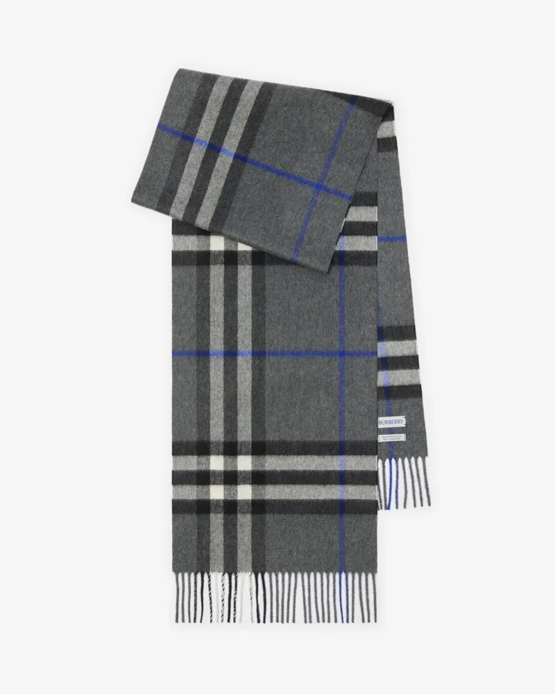 Burberry Kaschmirschal in Check Marlborough-grau