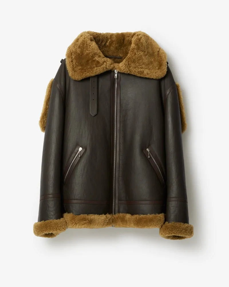 Burberry Fliegerjacke aus Lammfell Otter