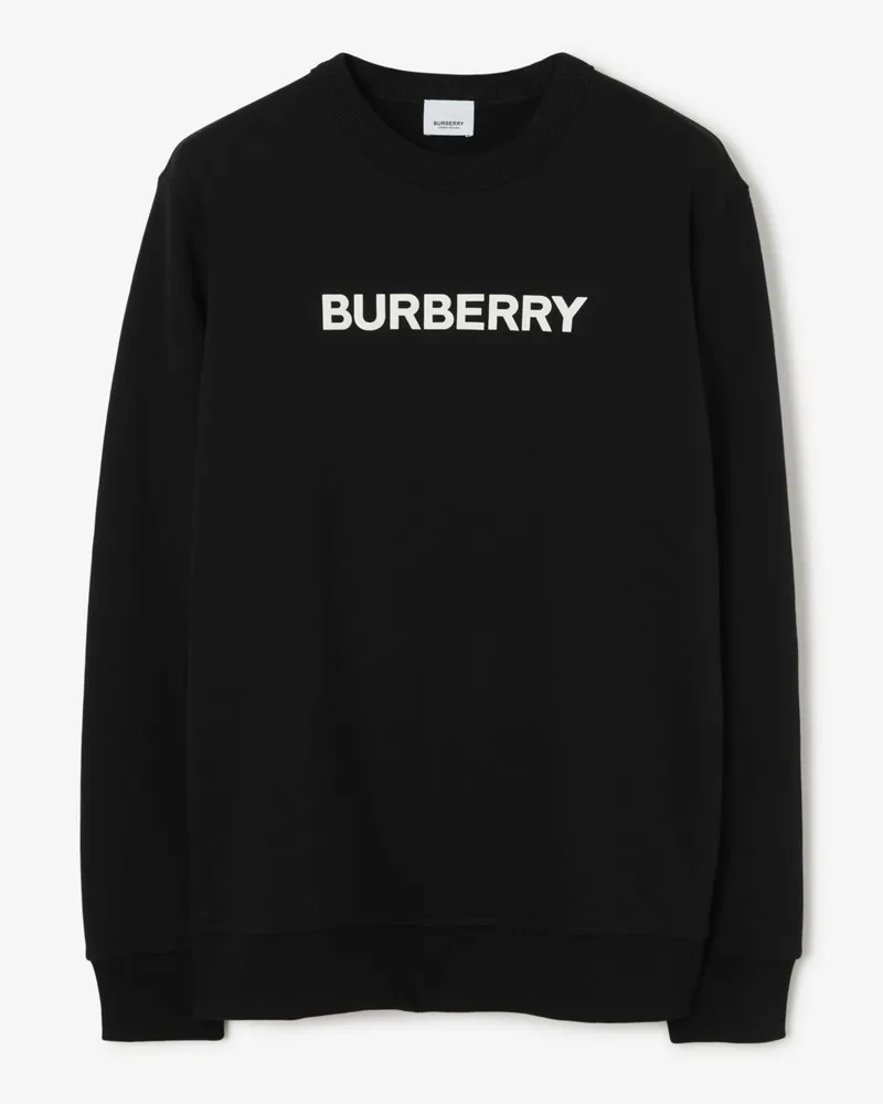 Burberry Baumwoll-Sweatshirt mit Logo Schwarz