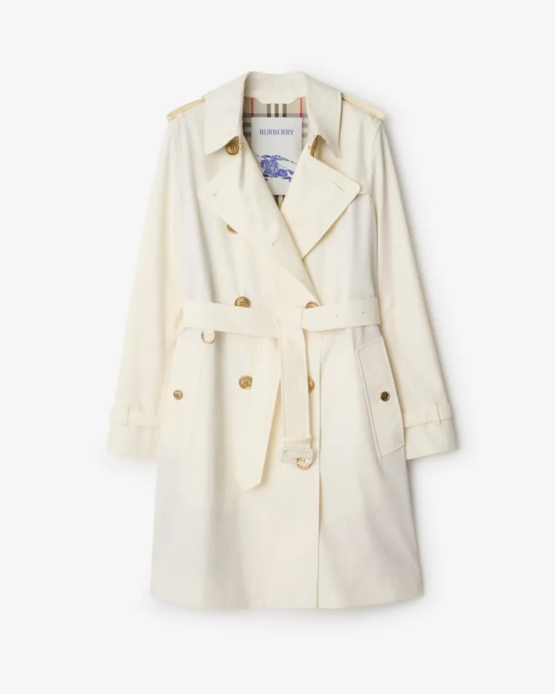 Burberry Mittellanger Trenchcoat „Kensington“ aus Gabardine Cotton