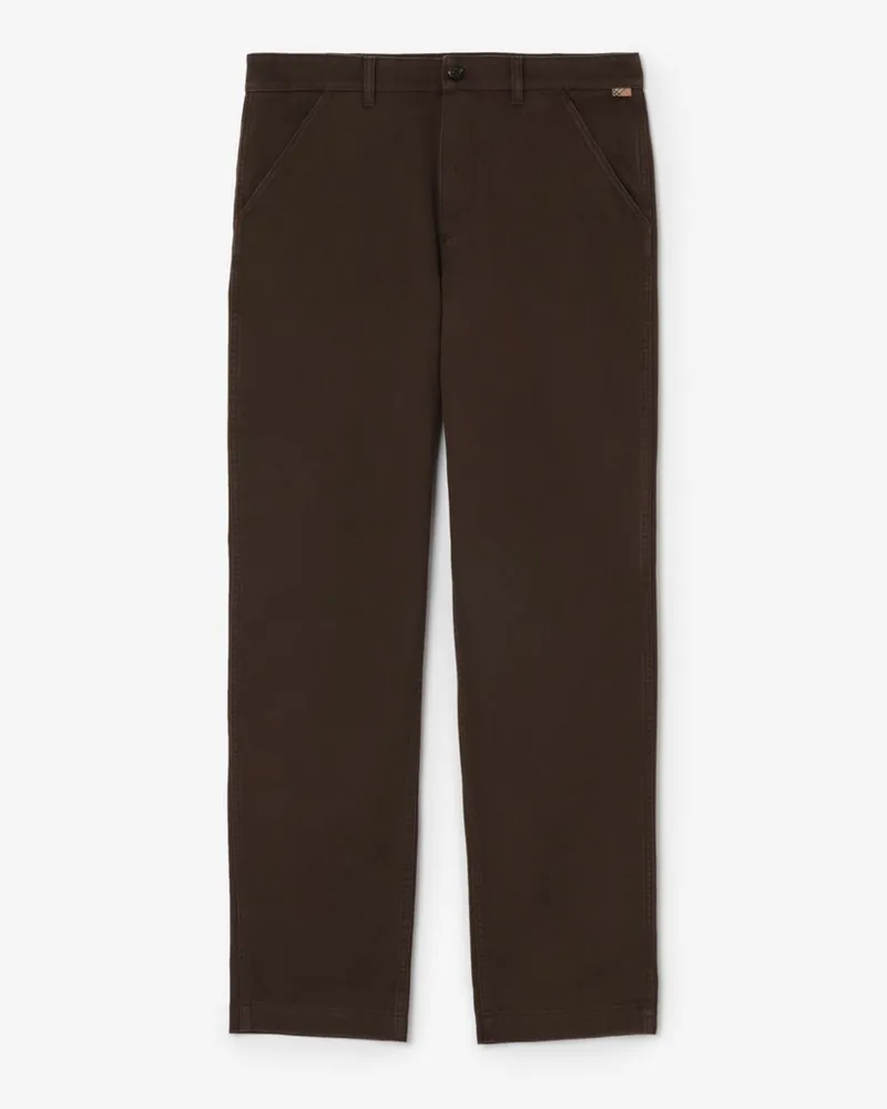 Burberry Chinohose aus Baumwolltwill , Size Clove
