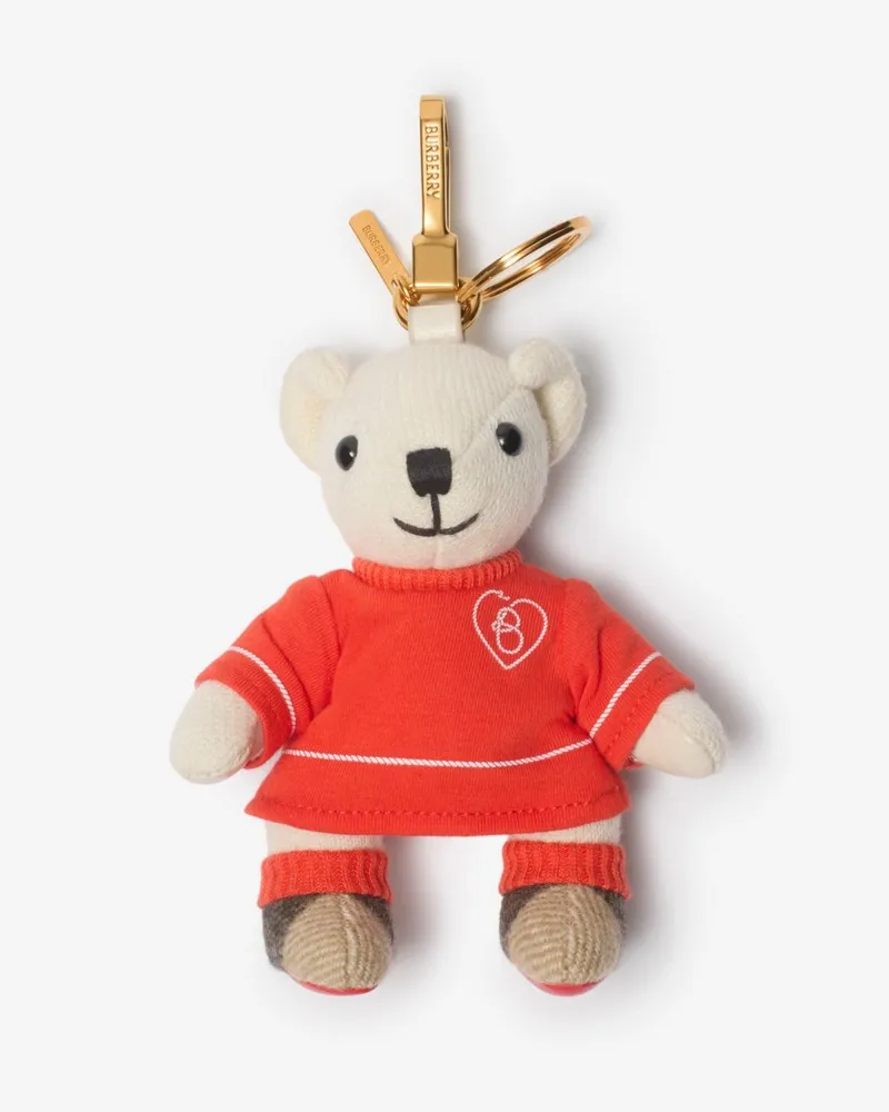 Burberry Thomas Teddybär-Anhänger Rot