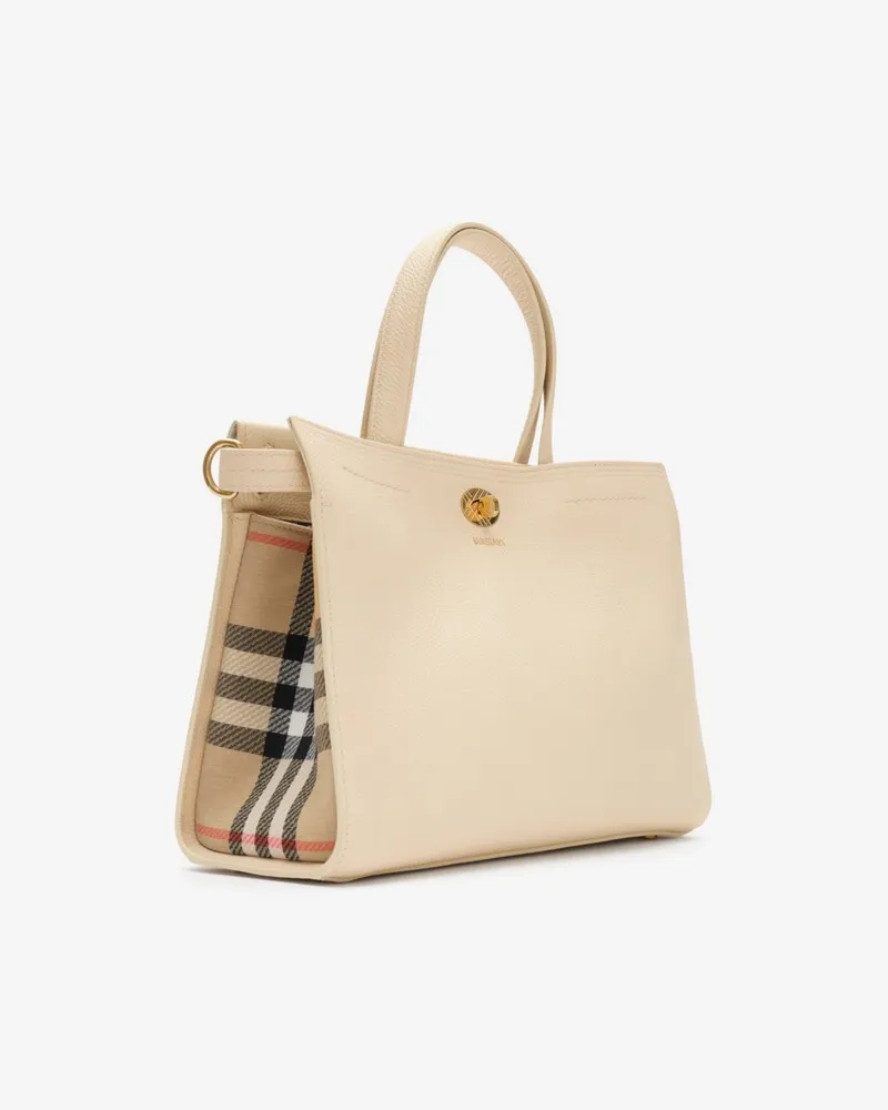 Burberry Kleine Henkeltasche „Cotswolds“ in Check Soap-beige