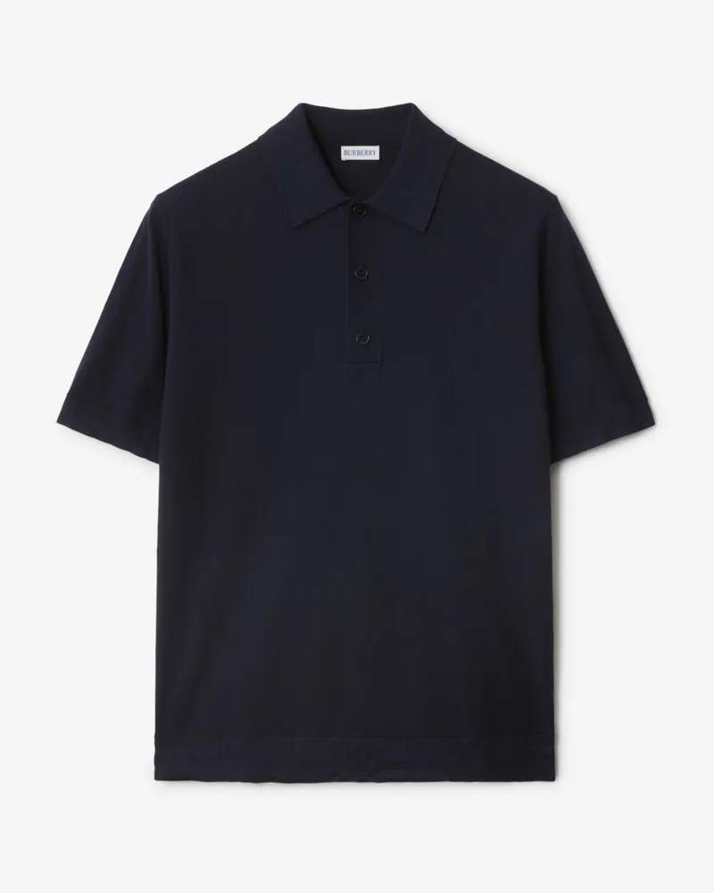 Burberry Baumwoll-Poloshirt Marineblau