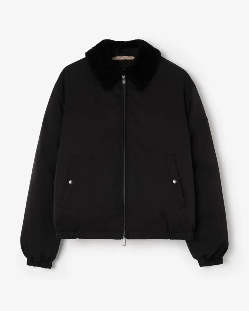 Burberry Fliegerjacke „Farnborough“ aus Nylon und Baumwolle , Size Schwarz