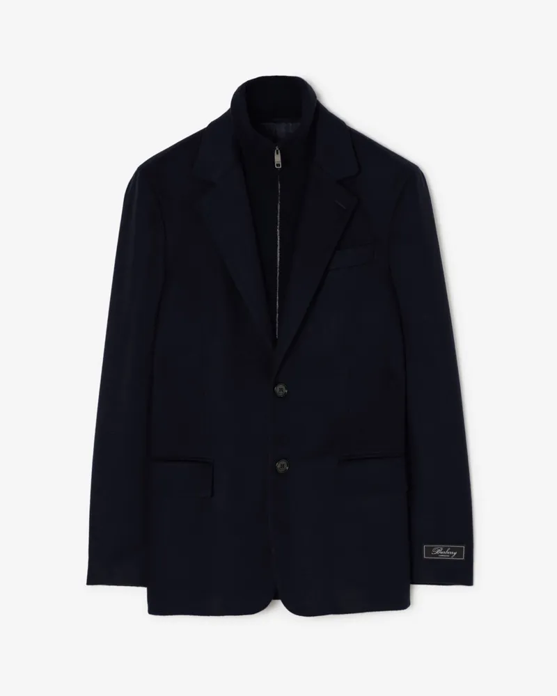 Burberry Kaschmir-Jackett mit herausnehmbarem Panel , Size Marineblau