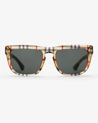 Burberry Sonnenbrille mit eckiger Fassung in Check Vintage