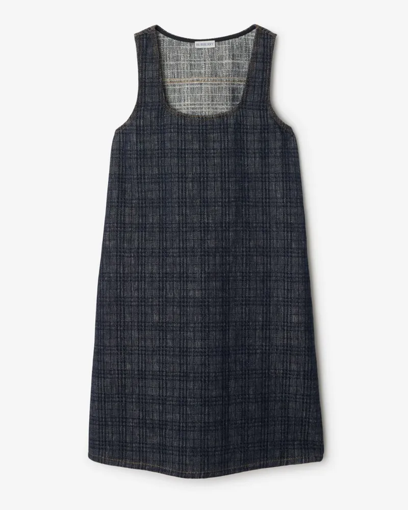 Burberry Denim-Kleid in Check Navy
