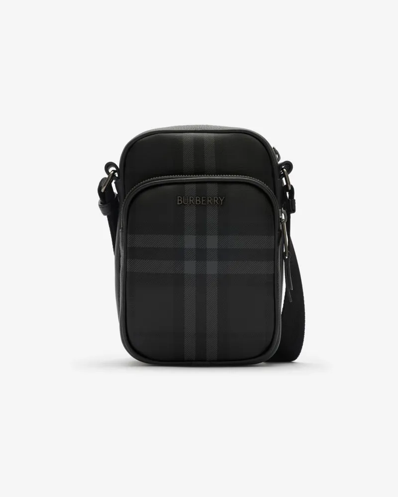 Burberry Crossbody-Tasche „City Check“ im Kleinformat Iron
