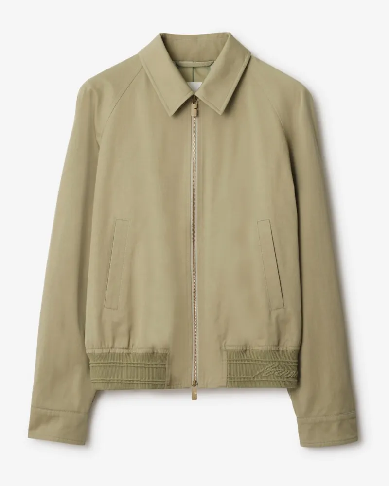 Burberry Baumwoll-Harrington-Jacke Beige