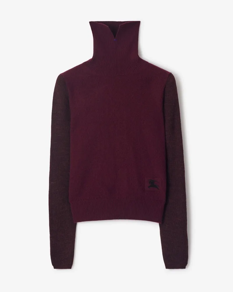 Burberry Wollmischpullover Mahogany-rot
