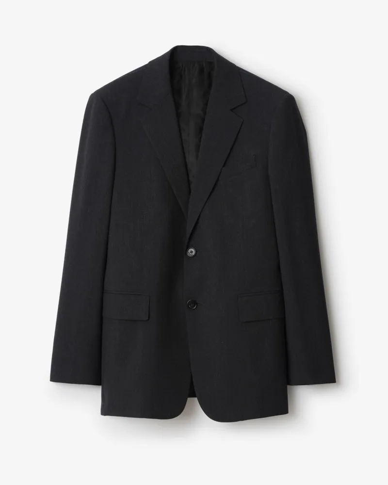 Burberry Wollmisch-Jackett , Size Midnight-grau