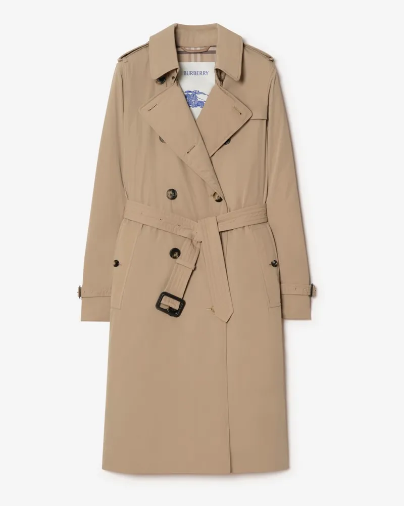 Burberry Langer wattierter Trenchcoat „Kensington“ , Size Aurora
