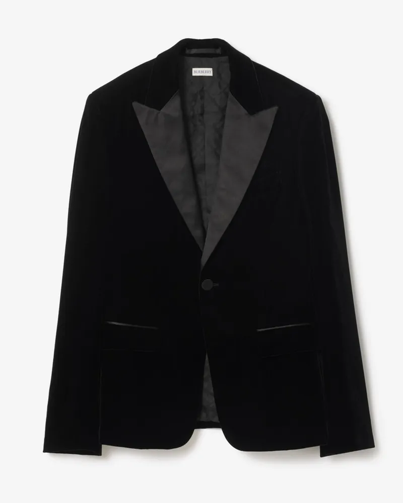 Burberry Smokingjackett aus Samt Schwarz